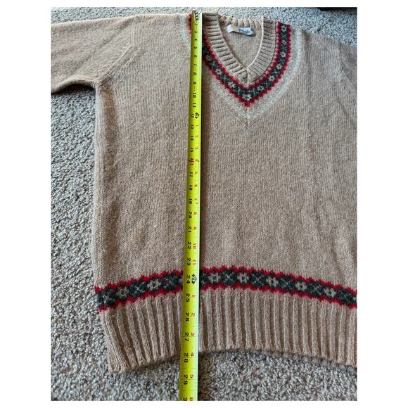 Vintage Pringle Nordic Sweater V Neck Pullover Retro Scotland Grandpa Cabincore - Picture 4 of 7